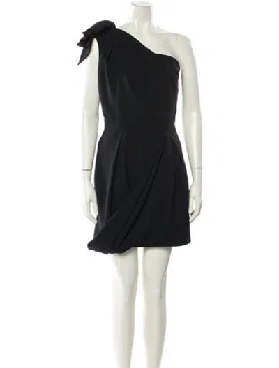 Pre-owned Just Cavalli One-shoulder Mini Dress In Black