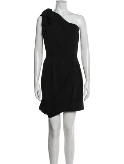 Pre-owned Just Cavalli One-shoulder Mini Dress In Black