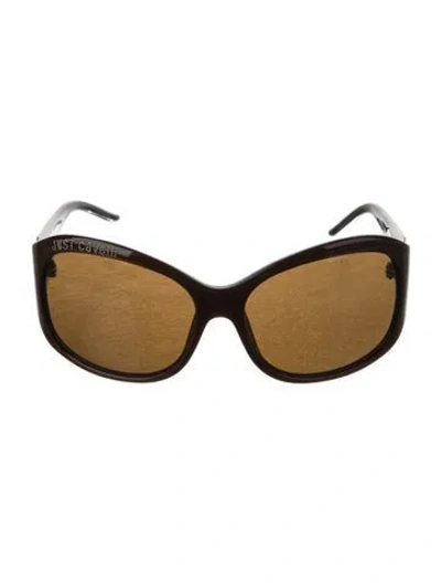 Pre-owned Just Cavalli Oversize Tinted Sunglasses In Brown