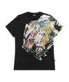Just Cavalli Oversized Printed T-shirt In Black