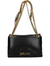 Just Cavalli Padded Chain-strap Shoulder Bag In Black