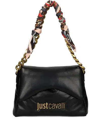 Just Cavalli Padded Chain-strap Shoulder Bag In Black