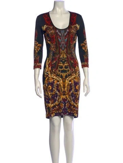 Pre-owned Just Cavalli Paisley Print Knee-length Dress In Multi