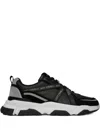 Just Cavalli Panelled Black Low-top Sneakers In Black