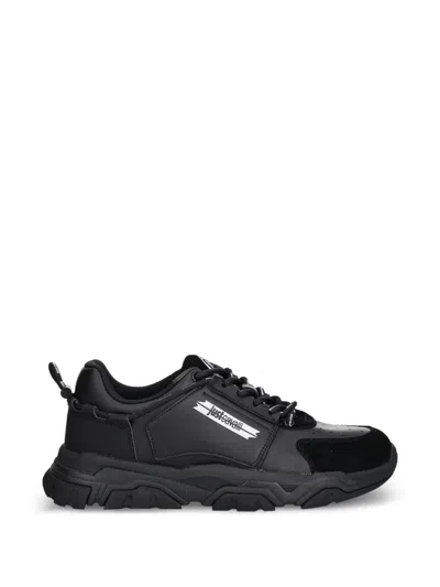 Just Cavalli Panelled Chunky Sole Sneakers In Black