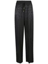 Just Cavalli Jacquard Straight Trousers In Black