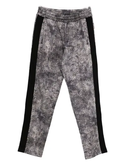 JUST CAVALLI JUST CAVALLI PANTS WITH LOGO PRINT AND SIDE STRIPES