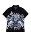 Just Cavalli Pattern Polo Shirt In Black