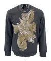 Just Cavalli Pattern Printed Hoodie In Black
