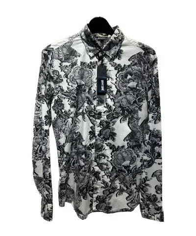 Just Cavalli Pattern Printed Long-sleeved Shirt In Black