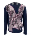 Just Cavalli Pattern Printed Long-sleeved T-shirt In Black