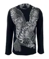 Just Cavalli Pattern Printed Long-sleeved T-shirt In Black