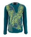 Just Cavalli Pattern Printed Long-sleeved T-shirt In Blue