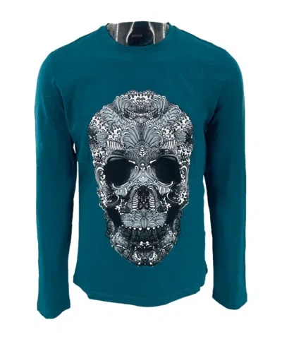 Just Cavalli Pattern Printed Long-sleeved T-shirt In Green