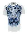 Just Cavalli Pattern Printed Short-sleeved T-shirt In Blue