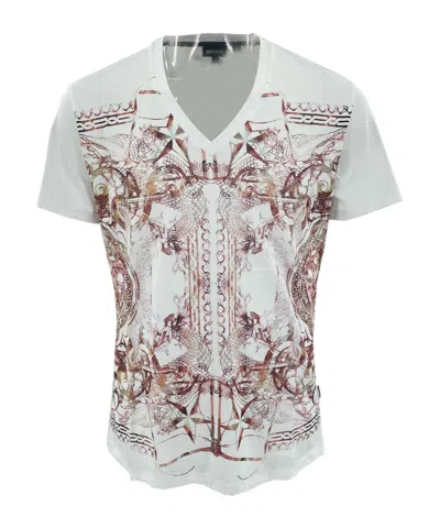 Just Cavalli Pattern Printed Short-sleeved T-shirt In White
