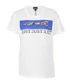 Just Cavalli Pattern Printed Short-sleeved T-shirt In White