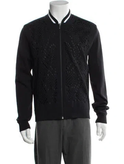 Pre-owned Just Cavalli Patterned Bomber Jacket In Black