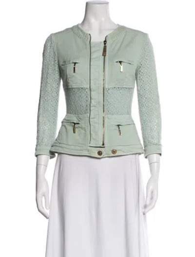 Pre-owned Just Cavalli Patterned Jacket In Green