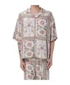 Just Cavalli Patterned Shirt In Gold
