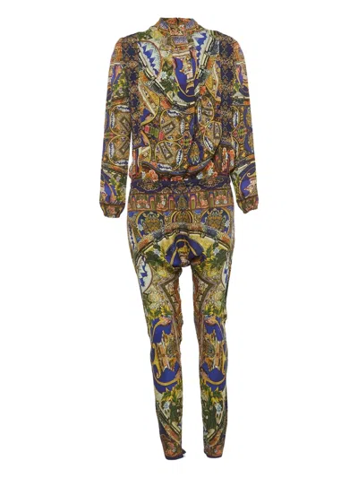 Pre-owned Just Cavalli Patterned Silk Jumpsuit