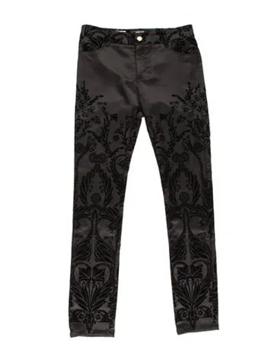 Pre-owned Just Cavalli Patterned Skinny Leg Pants In Black