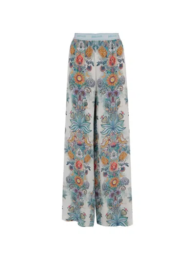 Just Cavalli Patterned Trousers In Gray