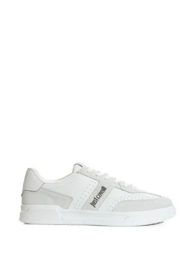 Just Cavalli Perforated Sneakers In White