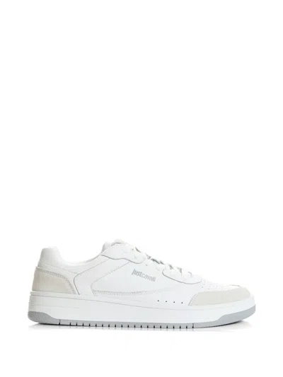 Just Cavalli Perforated Sneakers In White