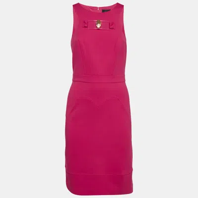 Pre-owned Just Cavalli Pink Jersey Embellished Sleeveless Short Dress S