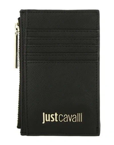 Just Cavalli Plaque Logo Card Holder Woman Document Holder Black Size - Polyester