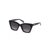 Just Cavalli Smoke Gradient Square Ladies Sunglasses Sjc019 0700 52 In Black