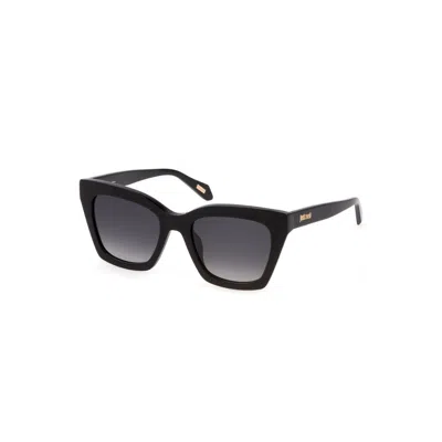 Just Cavalli Smoke Gradient Square Ladies Sunglasses Sjc019 0700 52 In Black