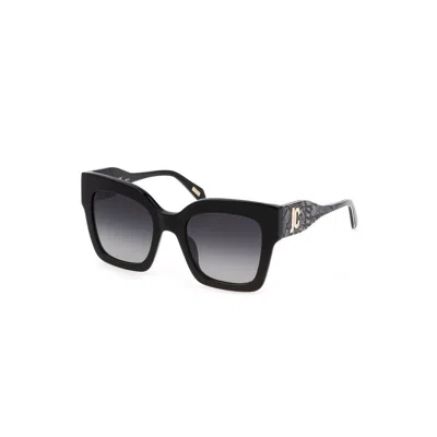Just Cavalli Smoke Gradient Square Ladies Sunglasses Sjc019 0700 52 In Black