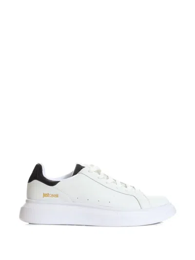 Just Cavalli Platform Sneakers In White