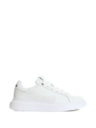 Just Cavalli Platform Sneakers In White