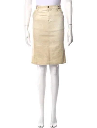 Pre-owned Just Cavalli Pleated Accents Knee-length Skirt In Neutral