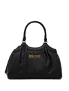 Just Cavalli Pleated Tote Bag In Black