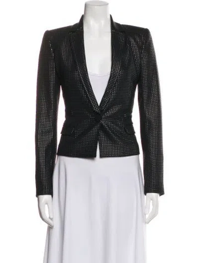 Pre-owned Just Cavalli Polka Dot Print Blazer In Black