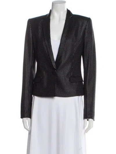 Pre-owned Just Cavalli Polka Dot Print Blazer In Gray