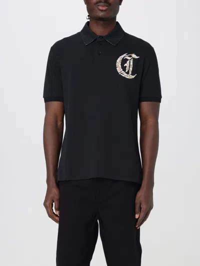 JUST CAVALLI POLO SHIRT JUST CAVALLI MEN COLOR BLACK,G77424002