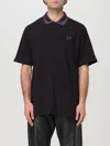 Just Cavalli Short Sleeve Polo Shirt In Cotton In Schwarz