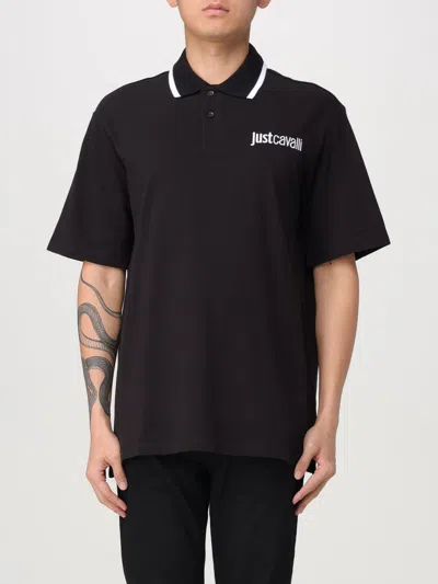 JUST CAVALLI POLO SHIRT JUST CAVALLI MEN COLOR BLACK,G06238002
