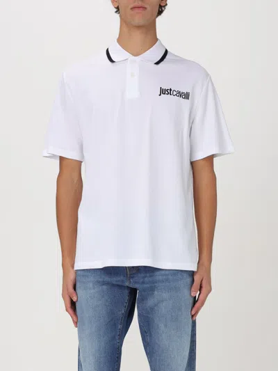 JUST CAVALLI POLO SHIRT JUST CAVALLI MEN COLOR WHITE,G06238001