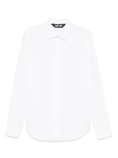 Just Cavalli Popeline Shirt In White