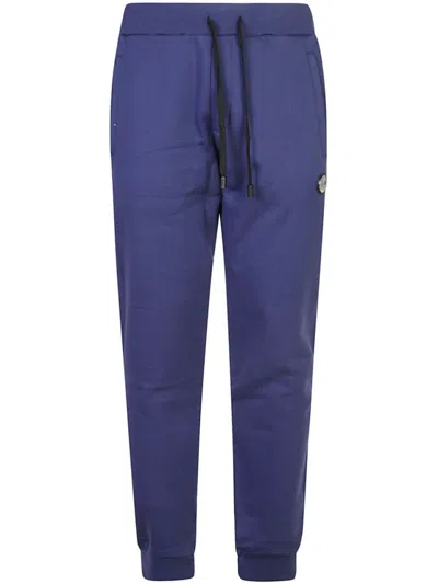 Just Cavalli Premium Comfort Sweatpants With Adjustable Drawstring And Sleek Fit In Blue