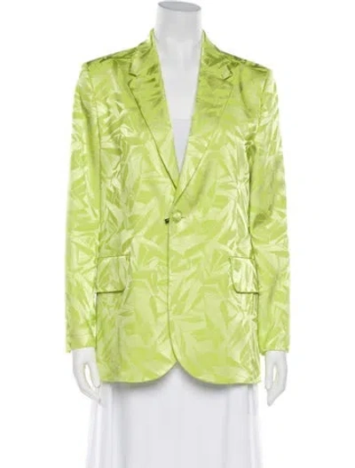 Pre-owned Just Cavalli Printed Blazer In Green
