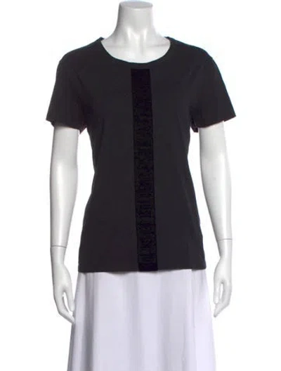 Pre-owned Just Cavalli Printed Crew Neck T-shirt In Black