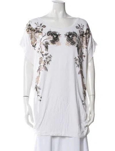 Pre-owned Just Cavalli Printed Crew Neck T-shirt In Multi
