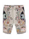 Just Cavalli Printed Drawstring Shorts In Multi